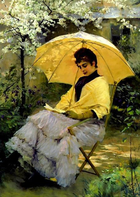albert Edelfelt: Woman and parasol, 1886
